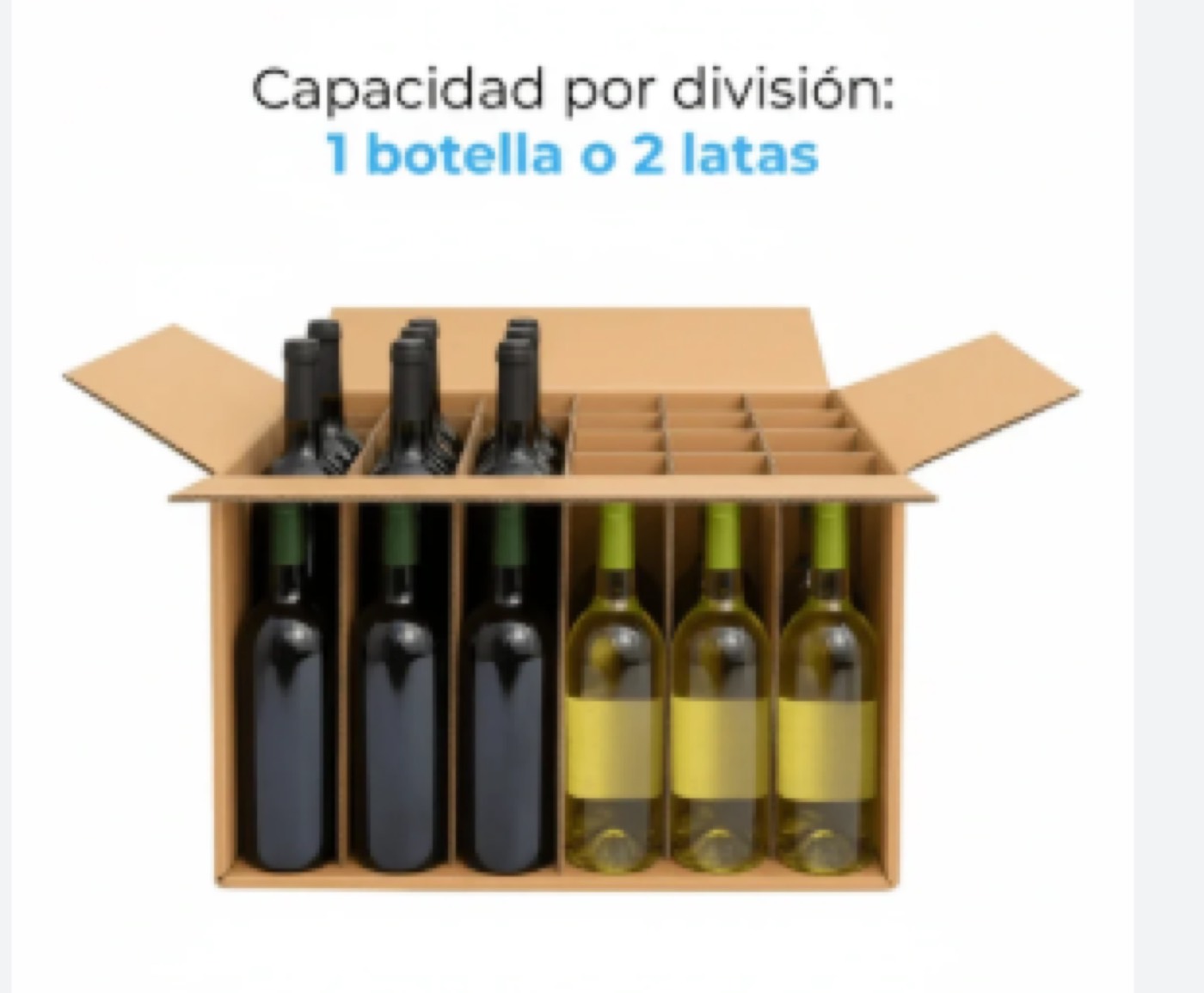 Caja cervecera con división